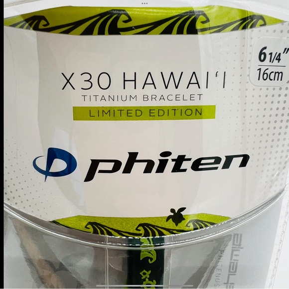 Phiten Limited Edition HAWAII Titanium Turtle Honu Bracelet Green Men Women NWT - Picture 2 of 5